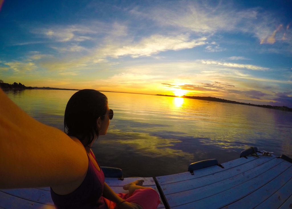 Pôr do Sol na represa de Jurumirim em Avaré