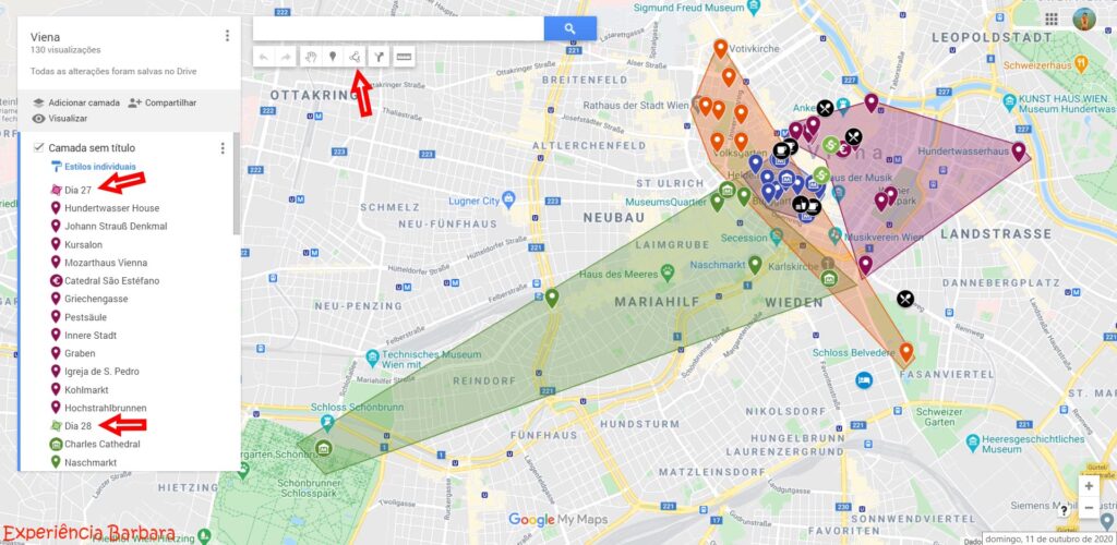 Como usar Google My Maps em roteiros de viagem - Experiência Barbara